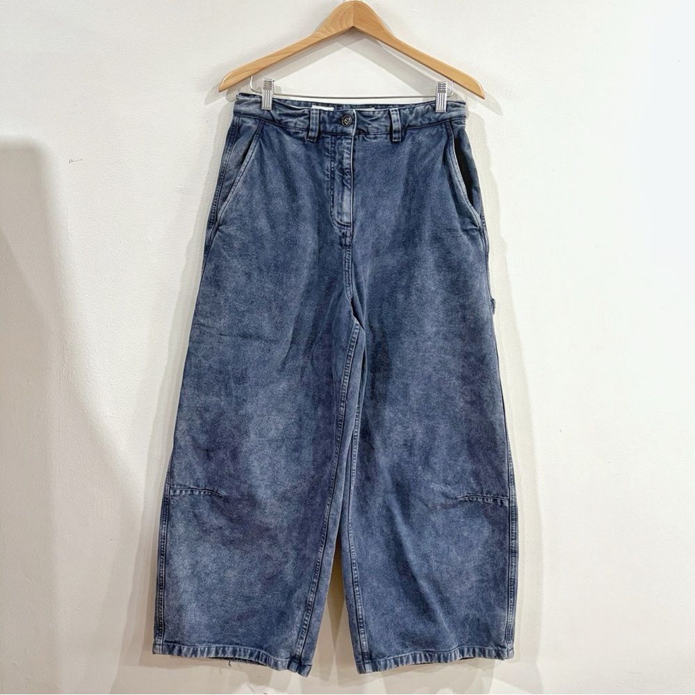 Girls of Dust Women Pants M Blue Barrel Acid Wash Cotton Streetwear Grunge Y2K
